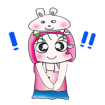 Miss. Sayaka and rabbit. ^_^ sticker #13970936