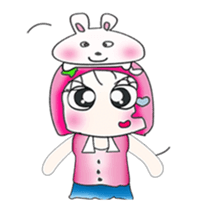 Miss. Sayaka and rabbit. ^_^ sticker #13970938