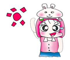 Miss. Sayaka and rabbit. ^_^ sticker #13970942