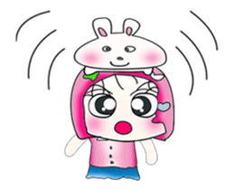 Miss. Sayaka and rabbit. ^_^ sticker #13970946