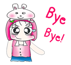 Miss. Sayaka and rabbit. ^_^ sticker #13970948