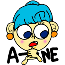 outrageous hair sticker #13971420