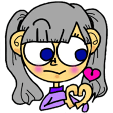 outrageous hair sticker #13971424