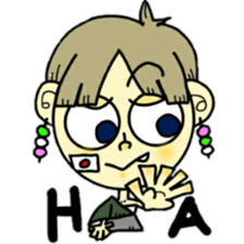 outrageous hair sticker #13971431