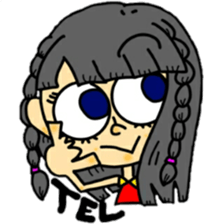 outrageous hair sticker #13971436