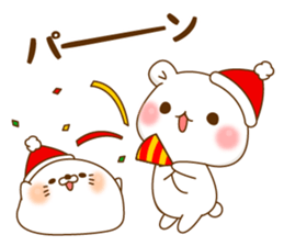 Stinging tongue sealand Vulgar Bear Xmas sticker #13971644