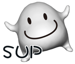 Mysterious white creatures sticker #13972526