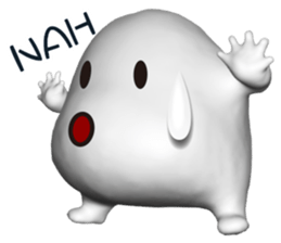 Mysterious white creatures sticker #13972529