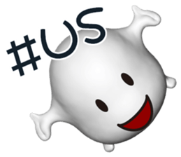 Mysterious white creatures sticker #13972542