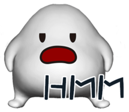 Mysterious white creatures sticker #13972546