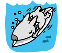 Shark Dog surf sticker #13973500