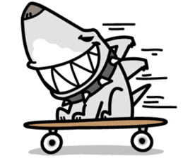 Shark Dog surf sticker #13973532