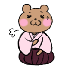 Bear couple plays Okinawa SANSHIN sticker #13973544