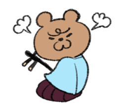 Bear couple plays Okinawa SANSHIN sticker #13973548