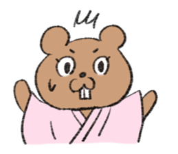 Bear couple plays Okinawa SANSHIN sticker #13973549