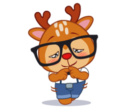 Dear Hipster Deer (Eng) sticker #13974819