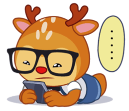 Dear Hipster Deer (Eng) sticker #13974827