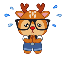 Dear Hipster Deer (Eng) sticker #13974836