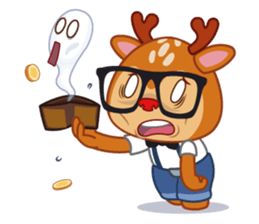 Dear Hipster Deer (Eng) sticker #13974844