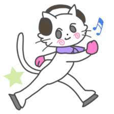 White Cat figure skater sticker #13975147