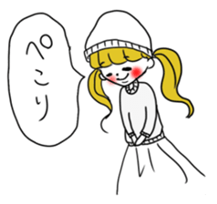 Cute girls sticker (Japanese Honorifics) sticker #13975193