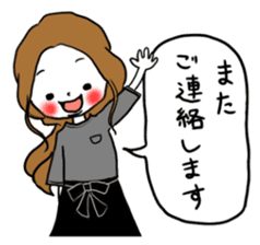 Cute girls sticker (Japanese Honorifics) sticker #13975205