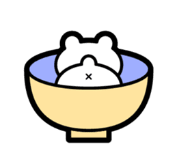 Bowl bear sticker #13975703