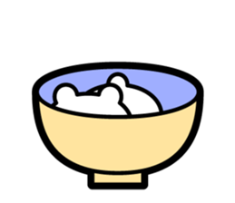 Bowl bear sticker #13975704