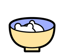 Bowl bear sticker #13975704