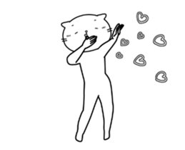 Moving cute cat "NUKO-SAN" sticker #13976429