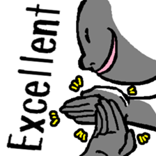 The considerate man with a sinister face sticker #13977161