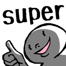 The considerate man with a sinister face sticker #13977165