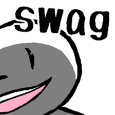 The considerate man with a sinister face sticker #13977167