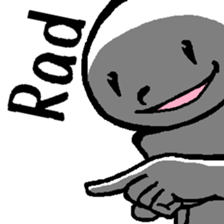 The considerate man with a sinister face sticker #13977175