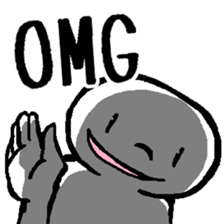 The considerate man with a sinister face sticker #13977179