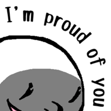 The considerate man with a sinister face sticker #13977182