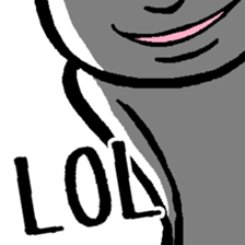 The considerate man with a sinister face sticker #13977191