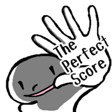 The considerate man with a sinister face sticker #13977192