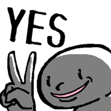 The considerate man with a sinister face sticker #13977193