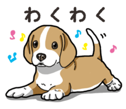 Wanko-Biyori Beagle Lemon sticker #13977885