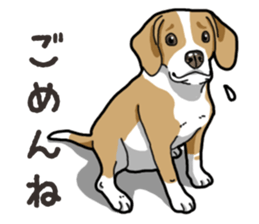 Wanko-Biyori Beagle Lemon sticker #13977889