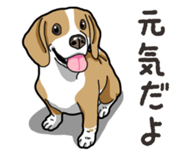 Wanko-Biyori Beagle Lemon sticker #13977902