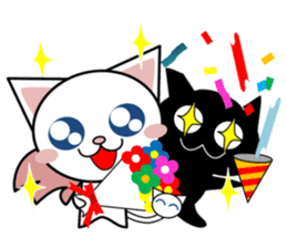 Cat angel & Cat devil Reaction sticker #13979262