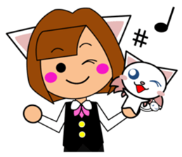 Cat angel & Cat devil Reaction sticker #13979267