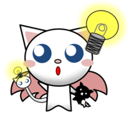 Cat angel & Cat devil Reaction sticker #13979269