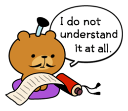 ASSERTIVE BEAR "Topknot Lord" sticker #13979789