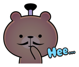 ASSERTIVE BEAR "Topknot Lord" sticker #13979792