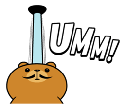 ASSERTIVE BEAR "Topknot Lord" sticker #13979795