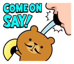 ASSERTIVE BEAR "Topknot Lord" sticker #13979797