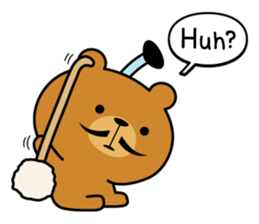 ASSERTIVE BEAR "Topknot Lord" sticker #13979806